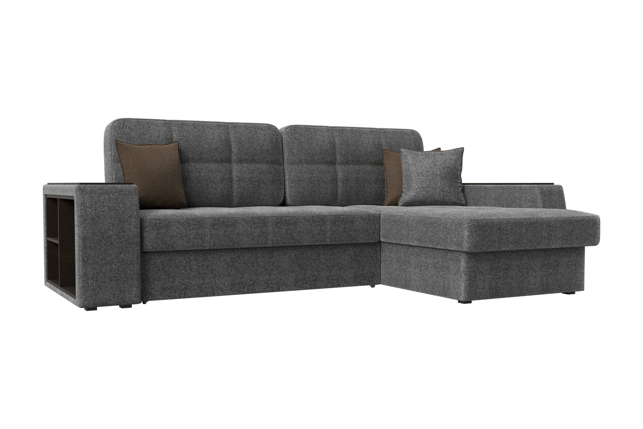 Купить Диван угловой дельфин Брюссель рогожка серая арт. 10-3146 ...