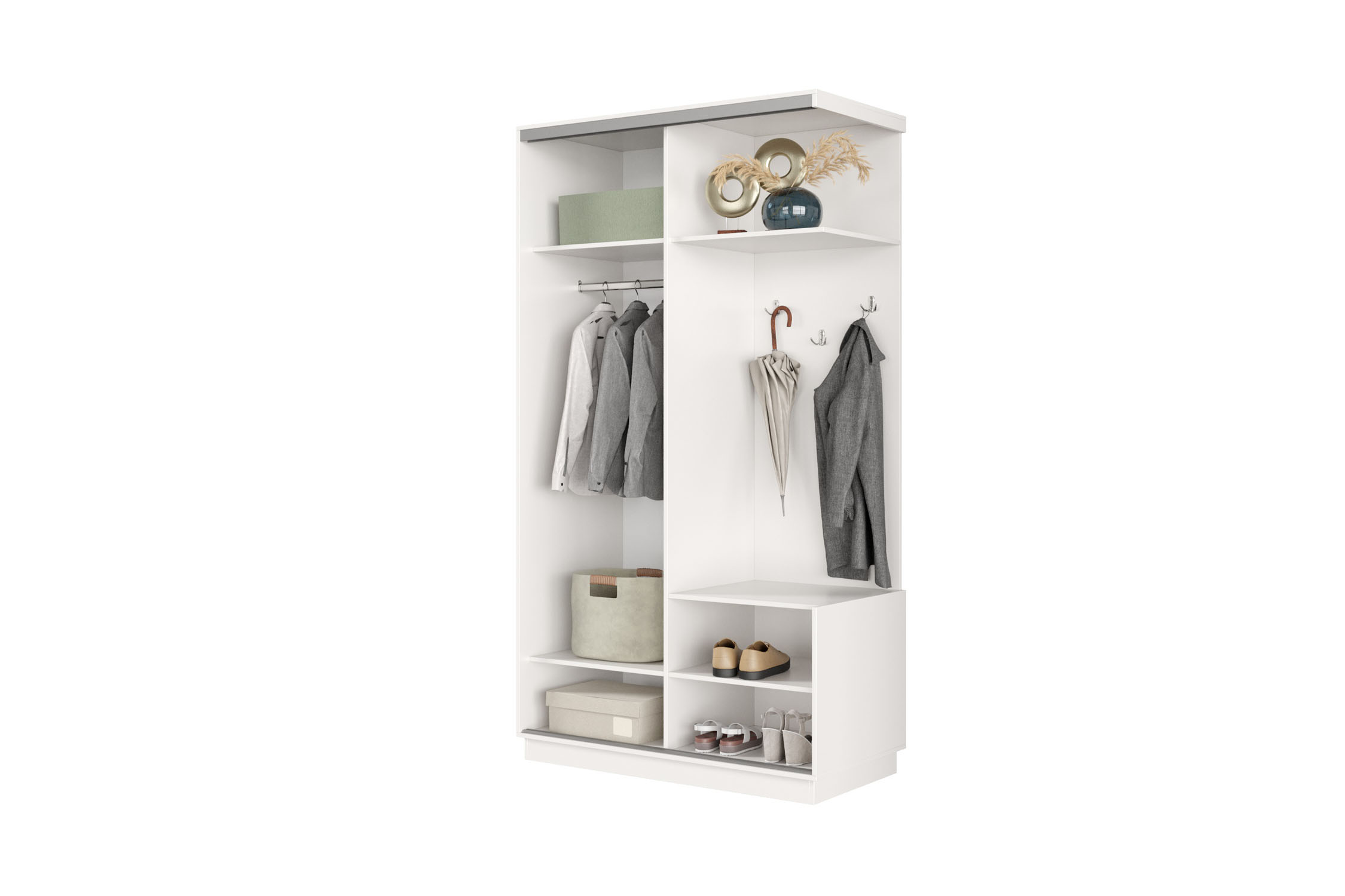 Прихожая-купе Регул мини белая