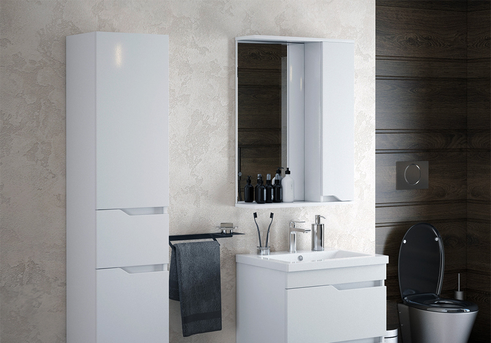 Зеркало-шкаф правый Тоскана 60 белый