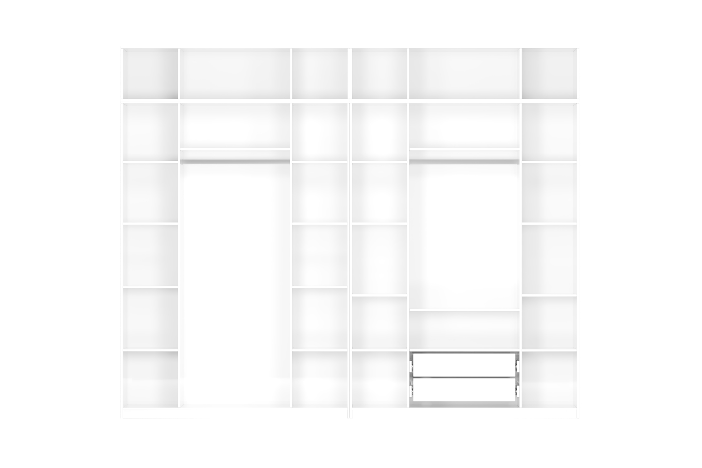 Комплект шкафов Тивина 3.2 м с антресолью белый текстурный