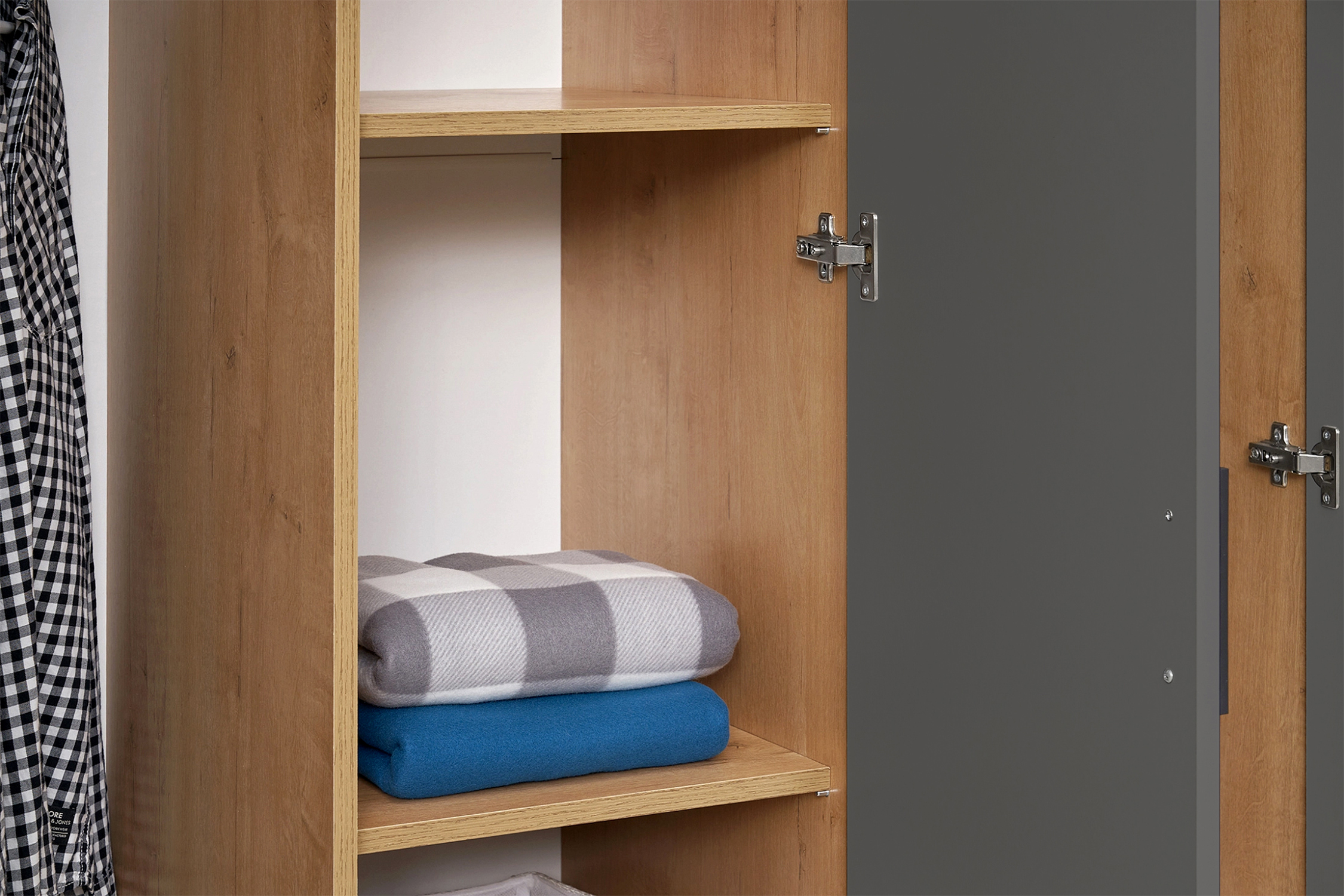 Шкаф Трио дуб вотан / графит