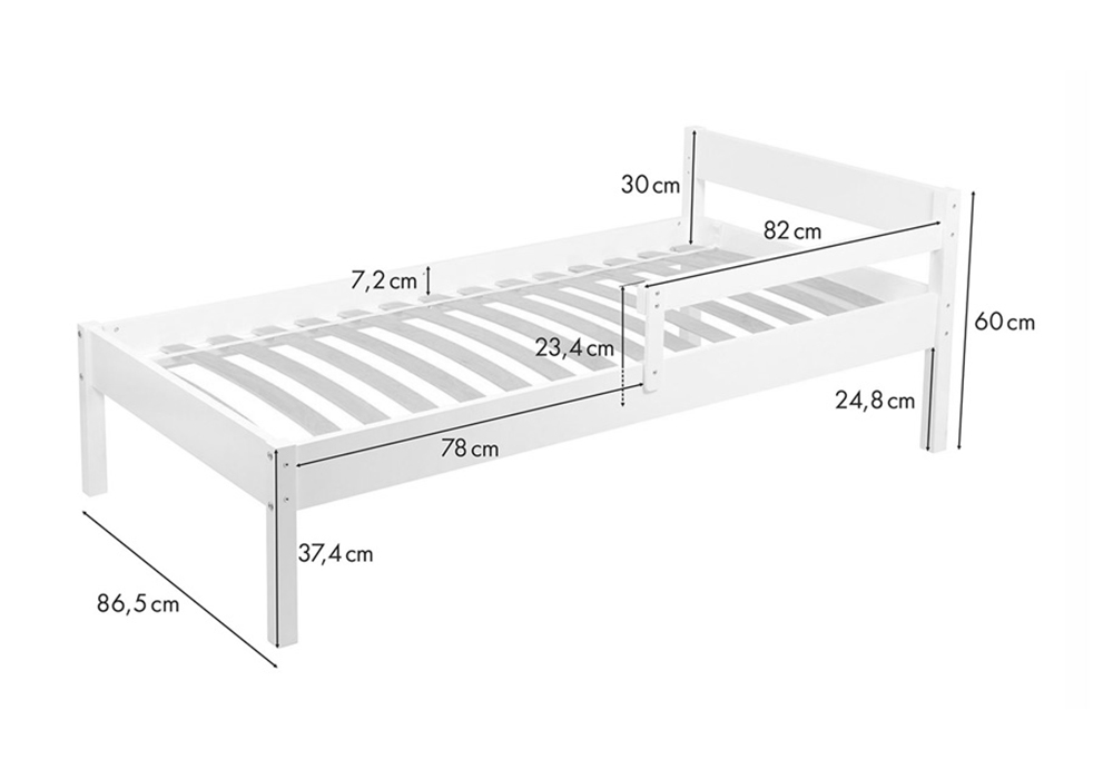 Кровать Simple 840 белый