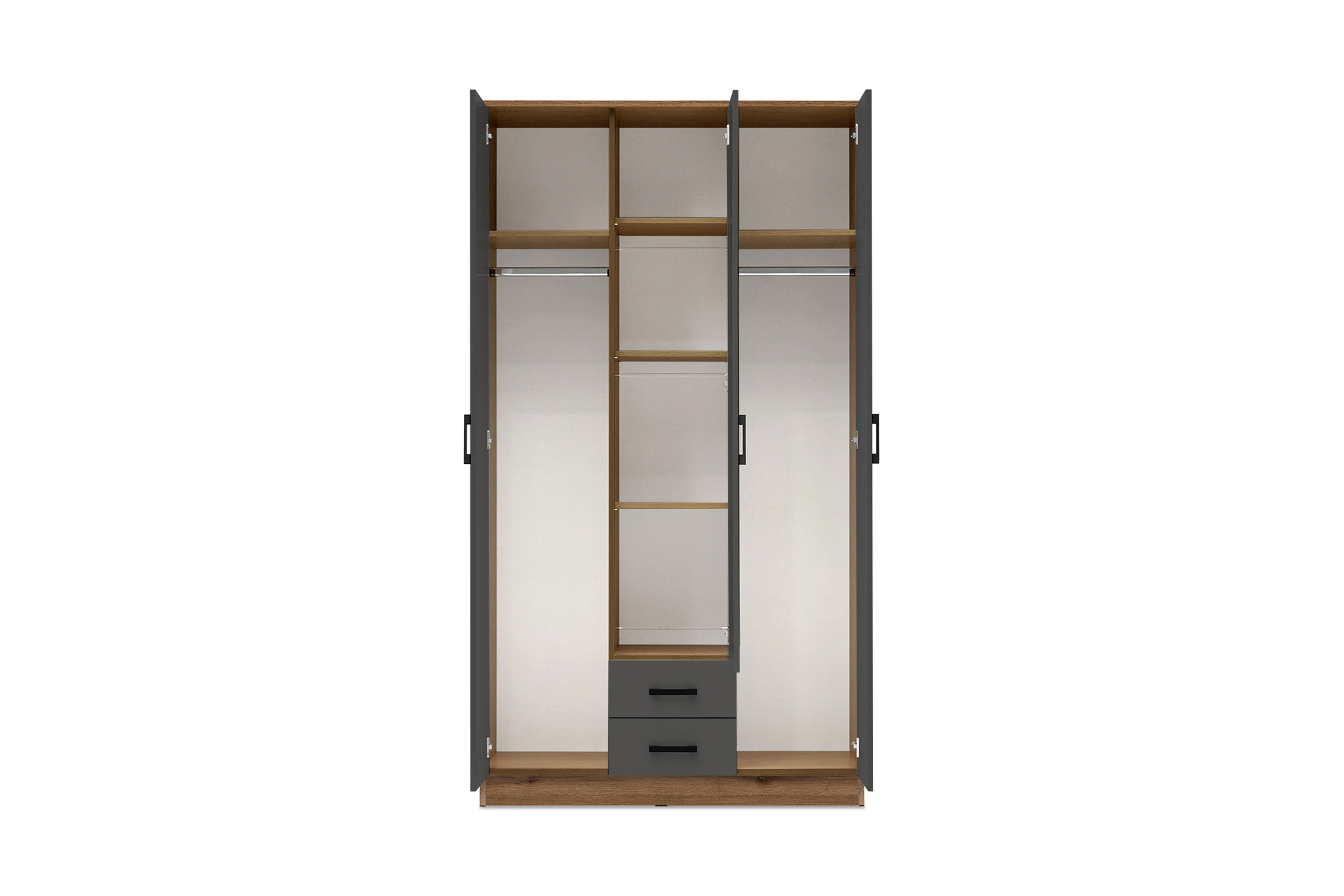 Шкаф Трио дуб делано / графит