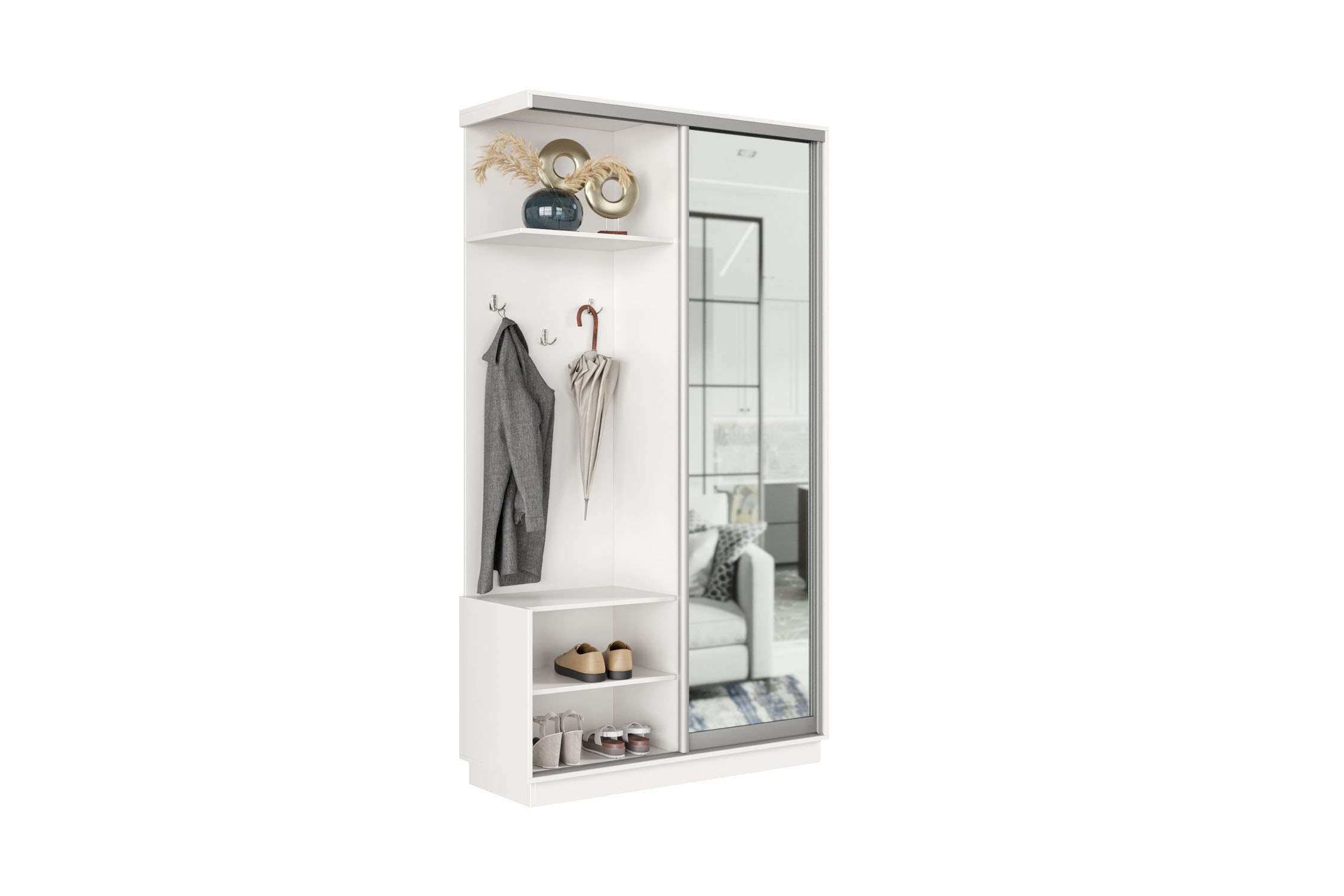 Прихожая-купе Регул мини белая