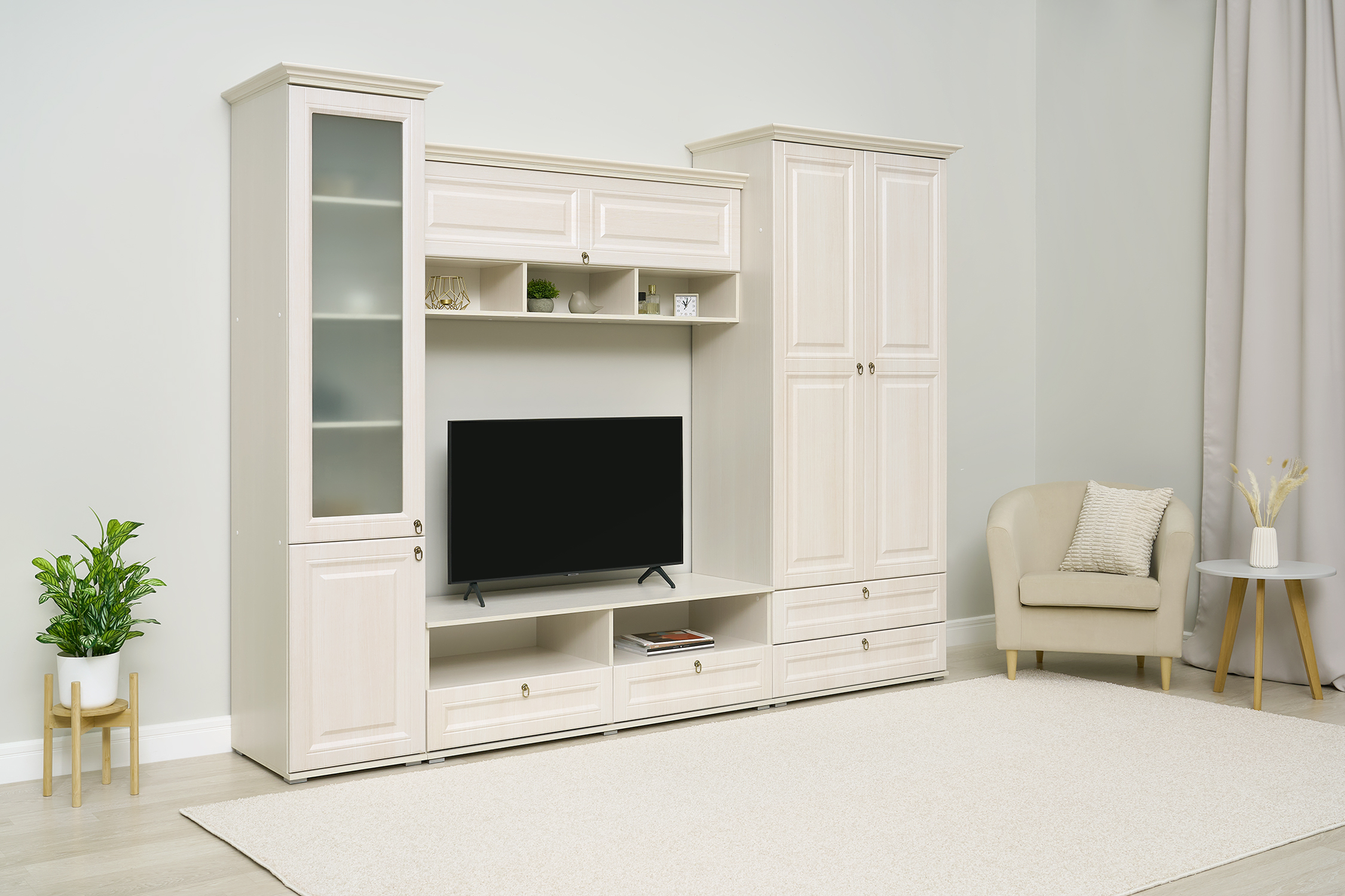 Стенка Престиж-1 №3 cандал светлый