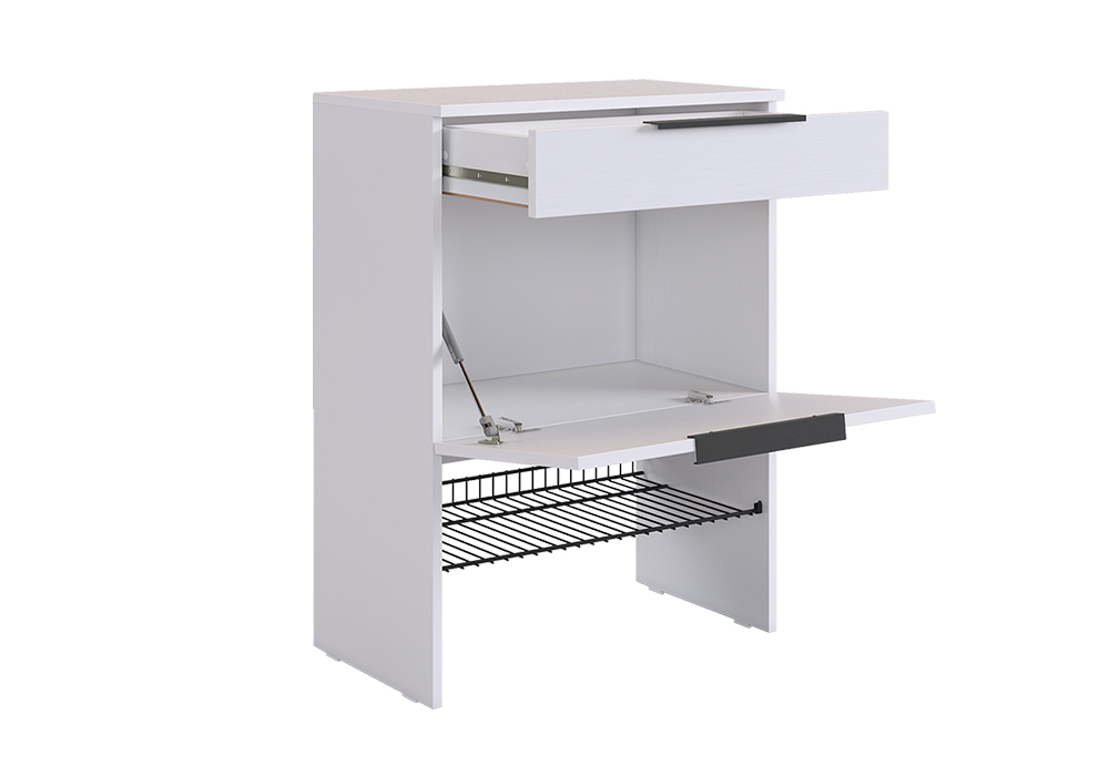 Обувница Баско белое дерево