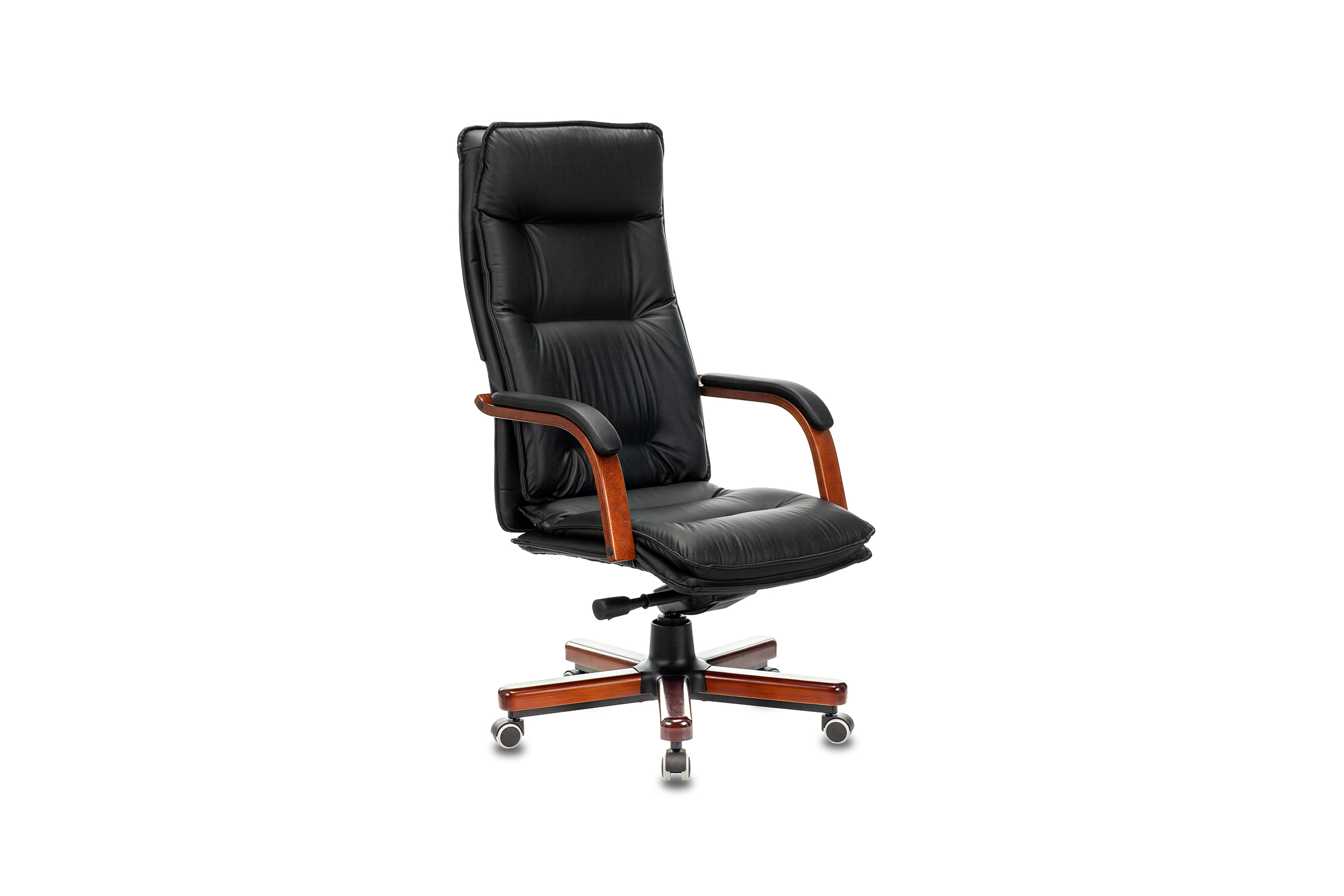 Кресло руководителя Бюрократ T-9927WALNUT черное