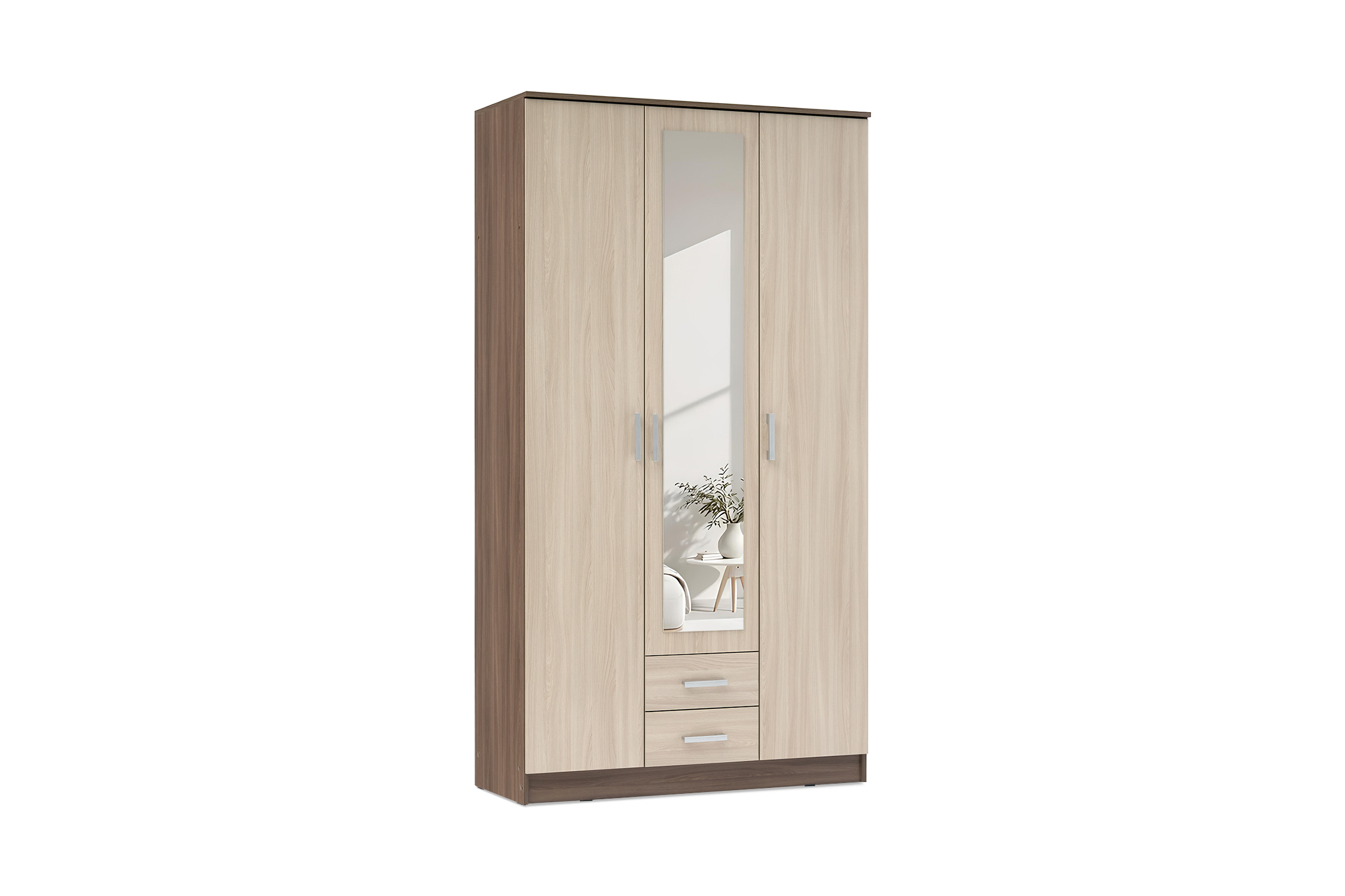 Шкаф Трио ясень шимо темный / ясень шимо светлый