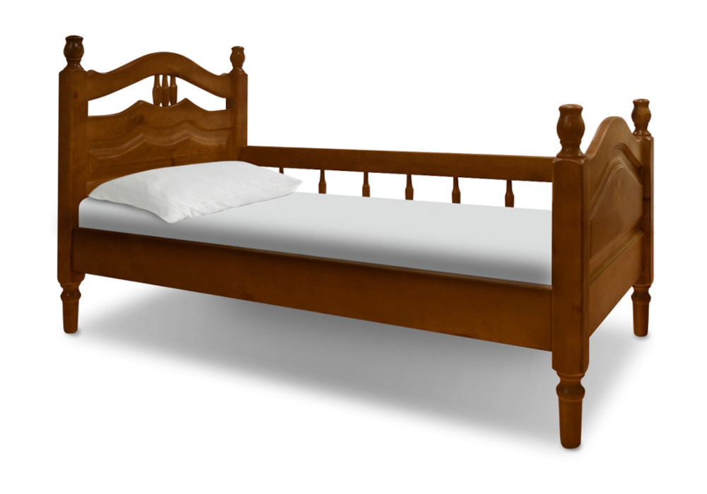 Кровать детская Исида с бортиком орех изголовье L