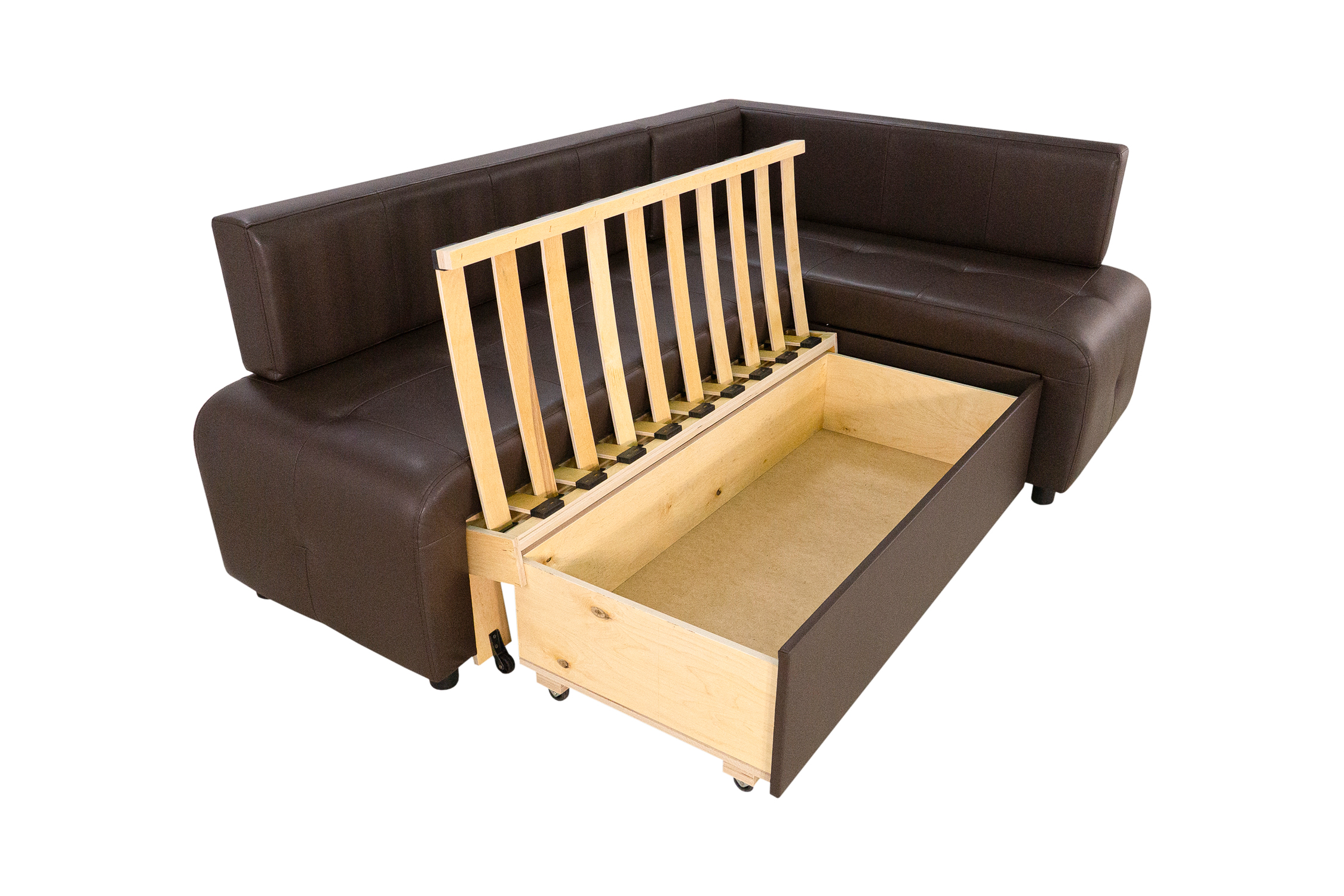 Кухонный уголок Прага темно-коричневый