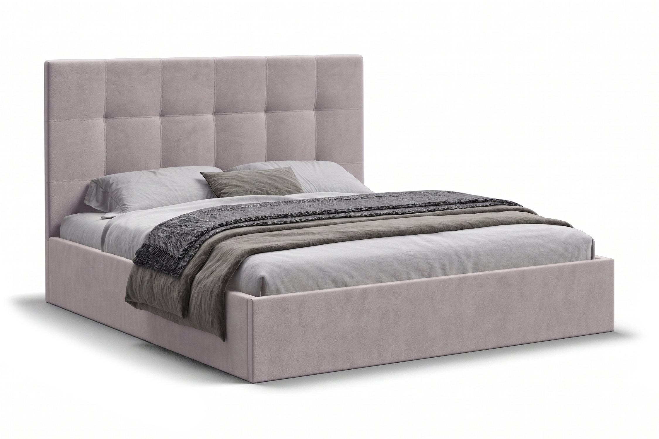Кровать двуспальная Бари с подъемным механизмом бежевая