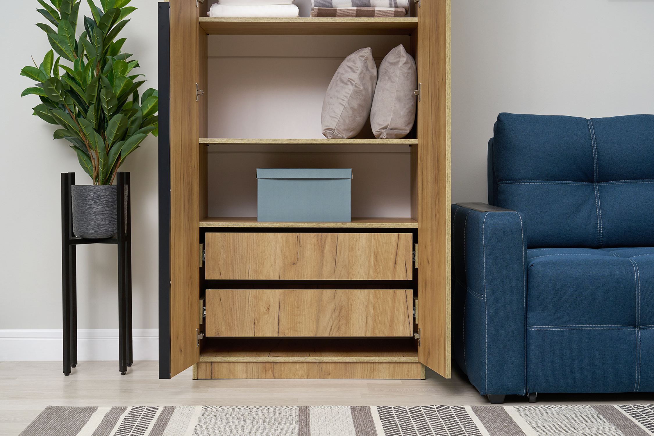 Шкаф 2-х створчатый Тивина дуб золотой