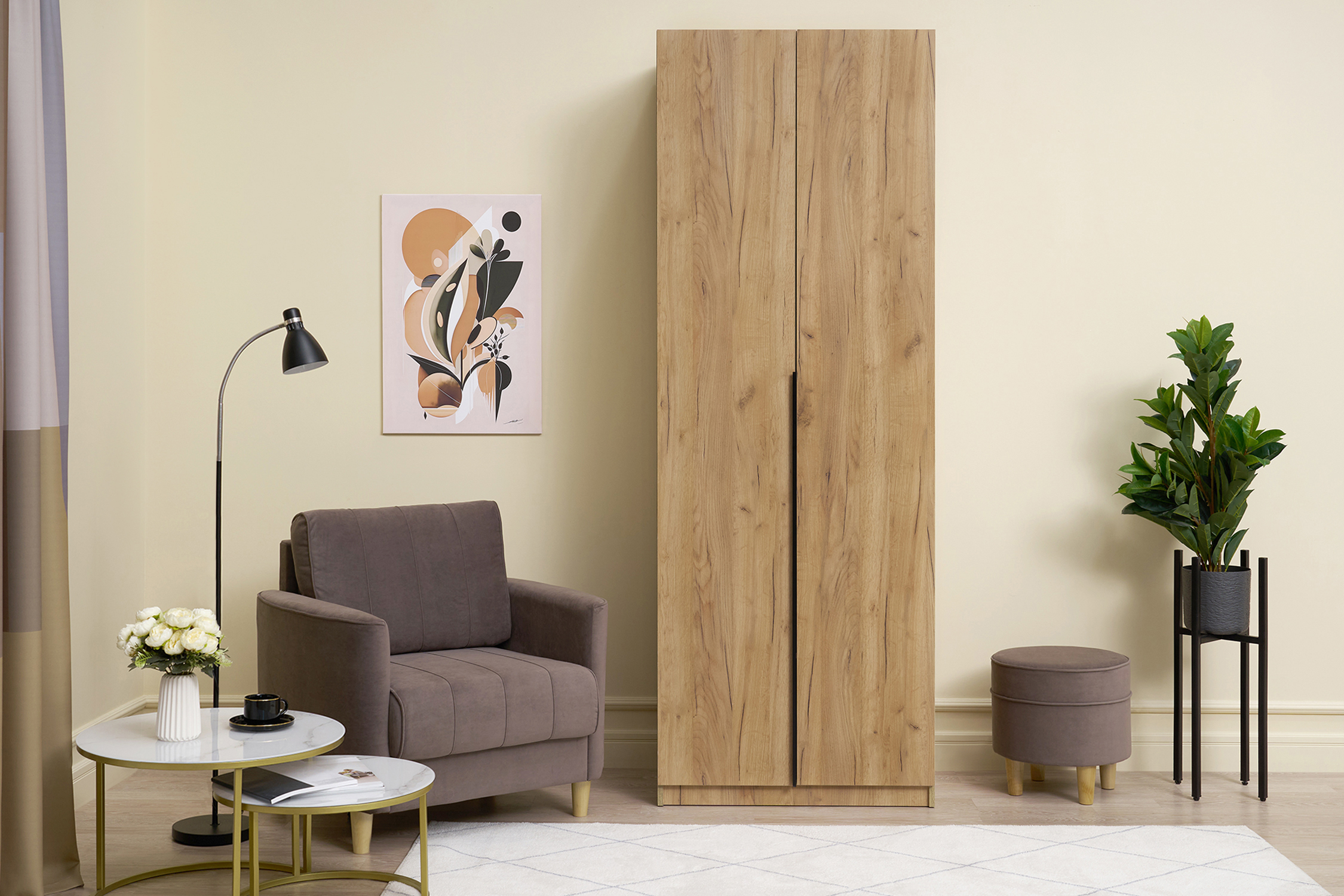 Шкаф 2-х створчатый Тивина дуб золотой