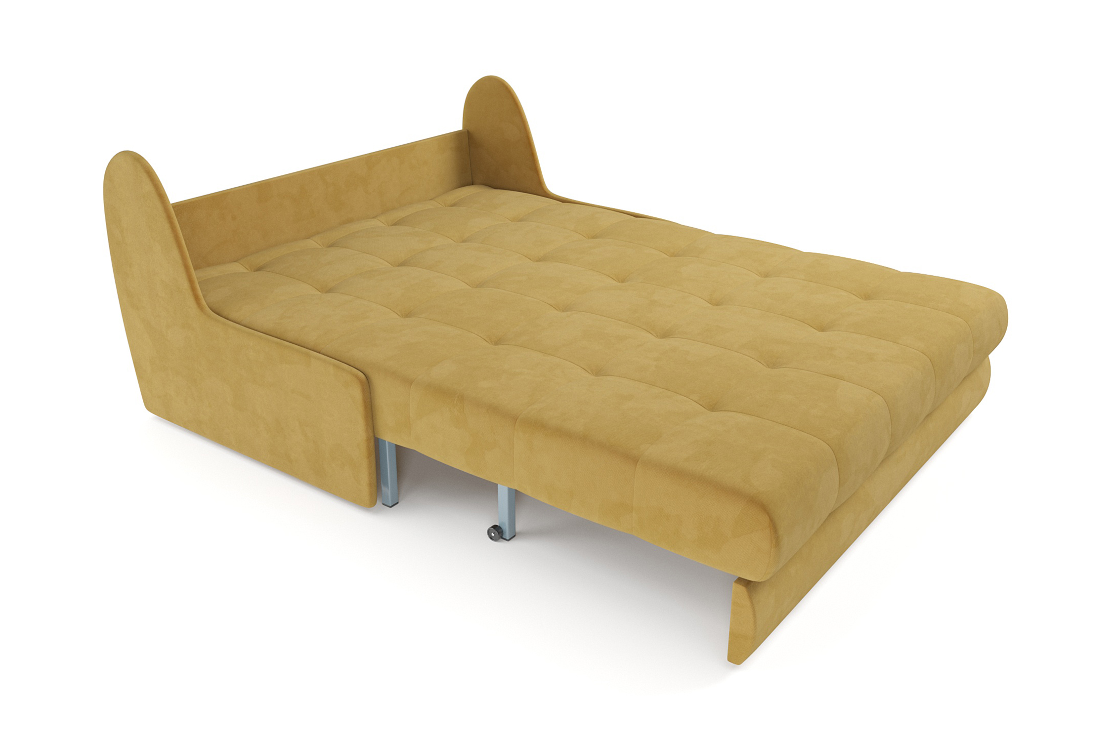 Диван аккордеон Барон №2 велюр желтый