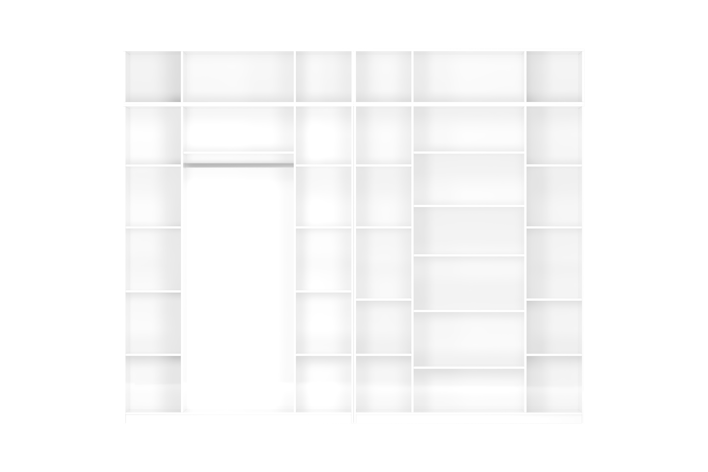 Комплект шкафов Тивина 3.2 м с антресолью белый текстурный