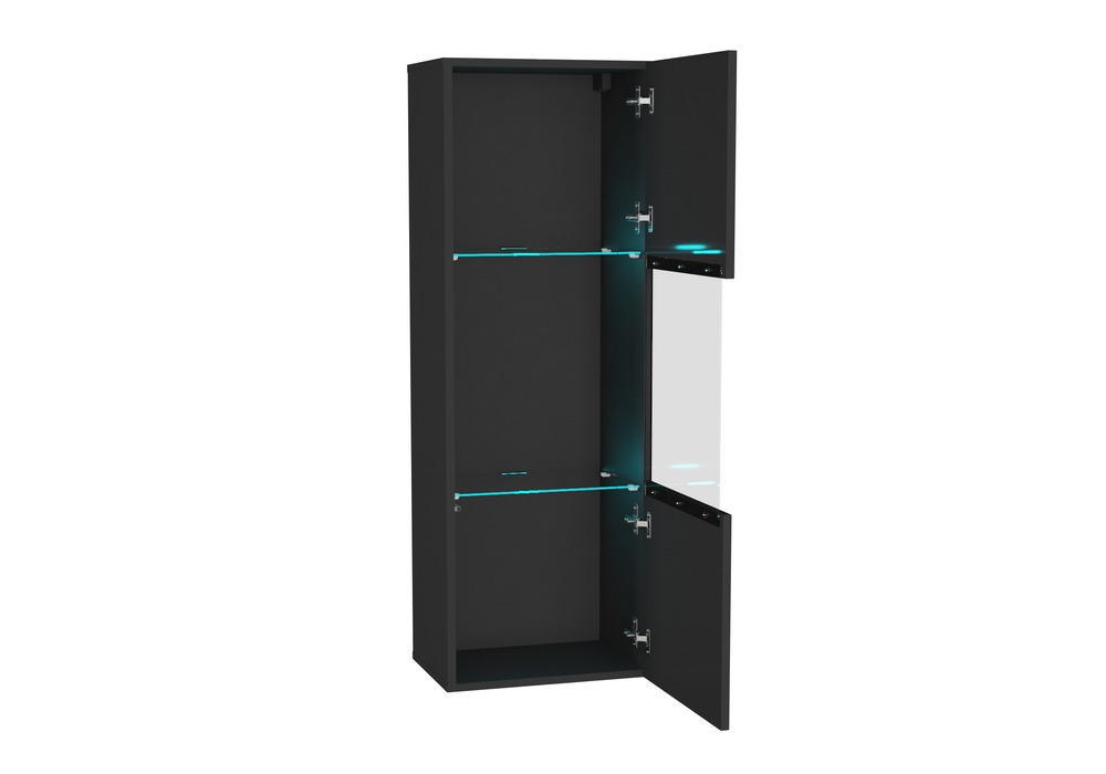 Шкаф навесной Point тип-22 черный глянец / черный матовый