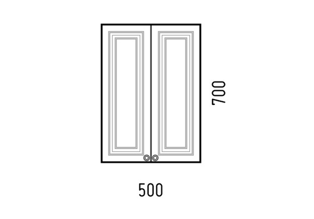 Шкаф навесной Леон 50 белый