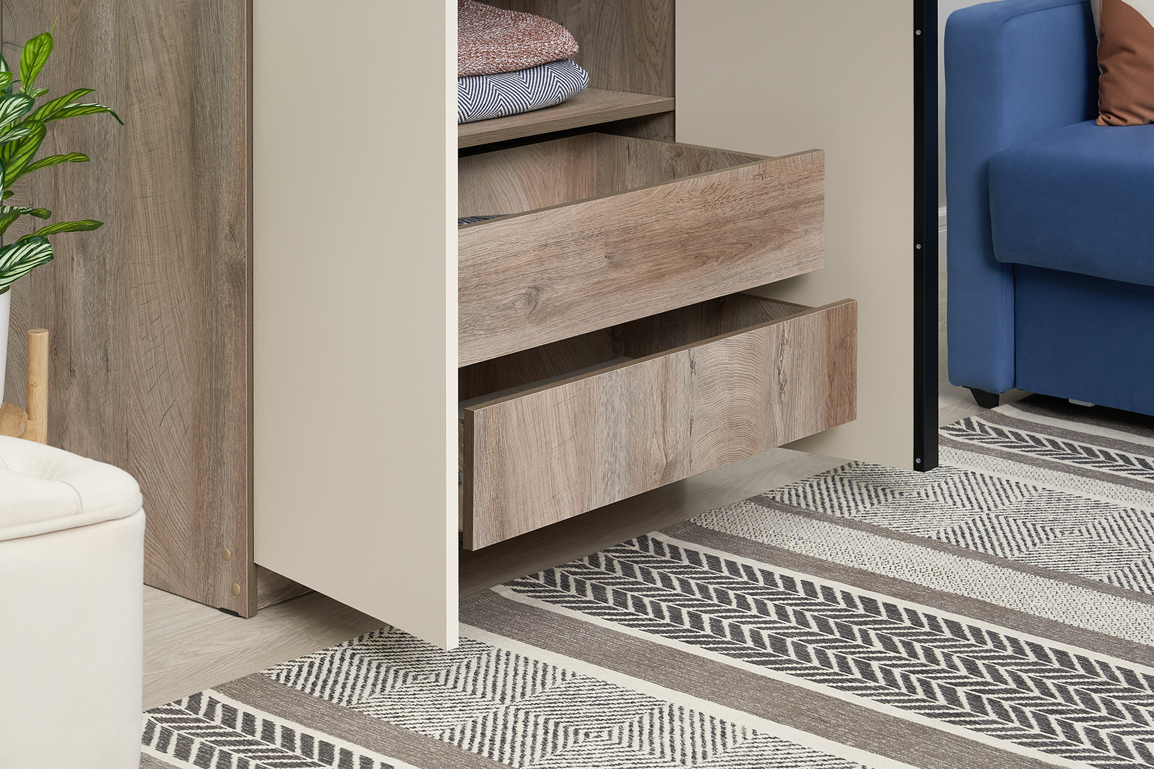 Шкаф 2-х створчатый Тивина эндгрейн / меланж