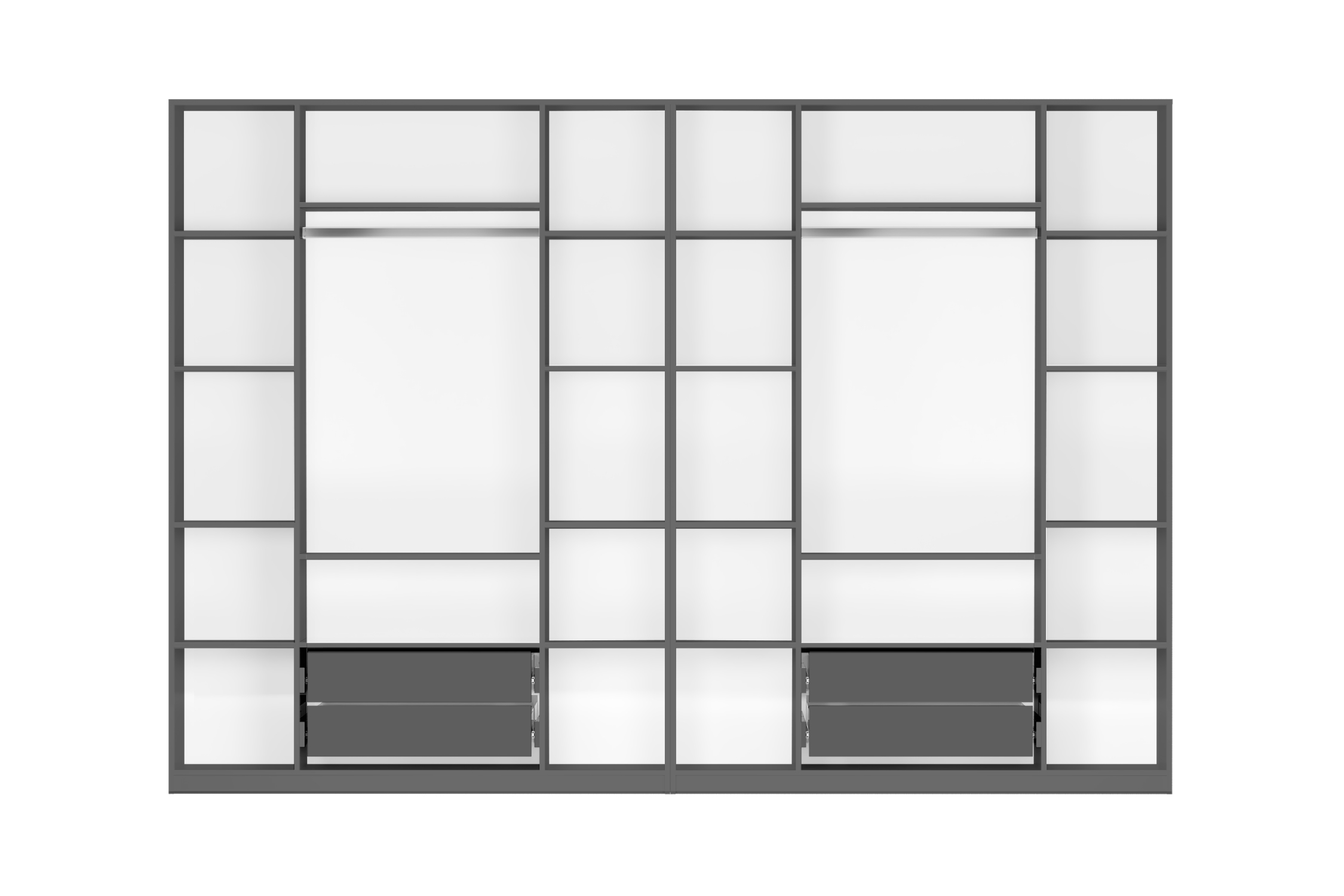 Комплект шкафов Тивина 3.2 м графит серый