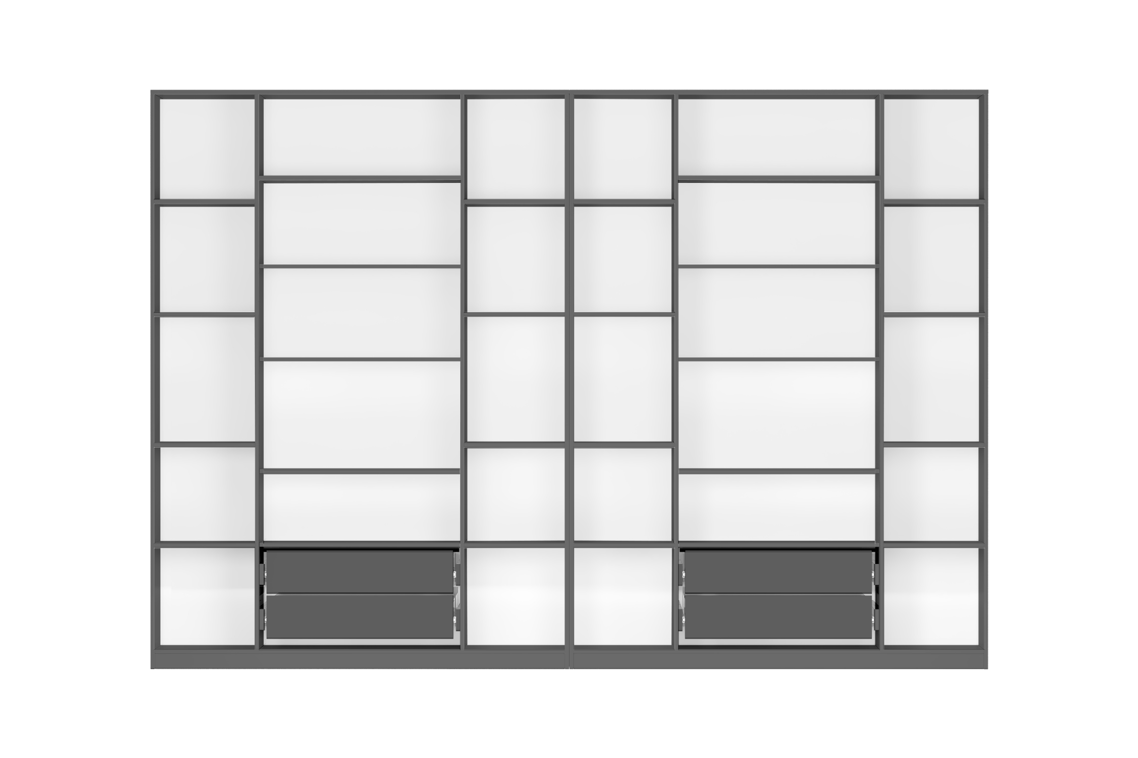 Комплект шкафов Тивина 3.2 м графит серый