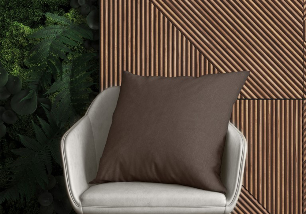 Подушка декоративная Волшебная ночь 40х40 см рогожка, коричневая