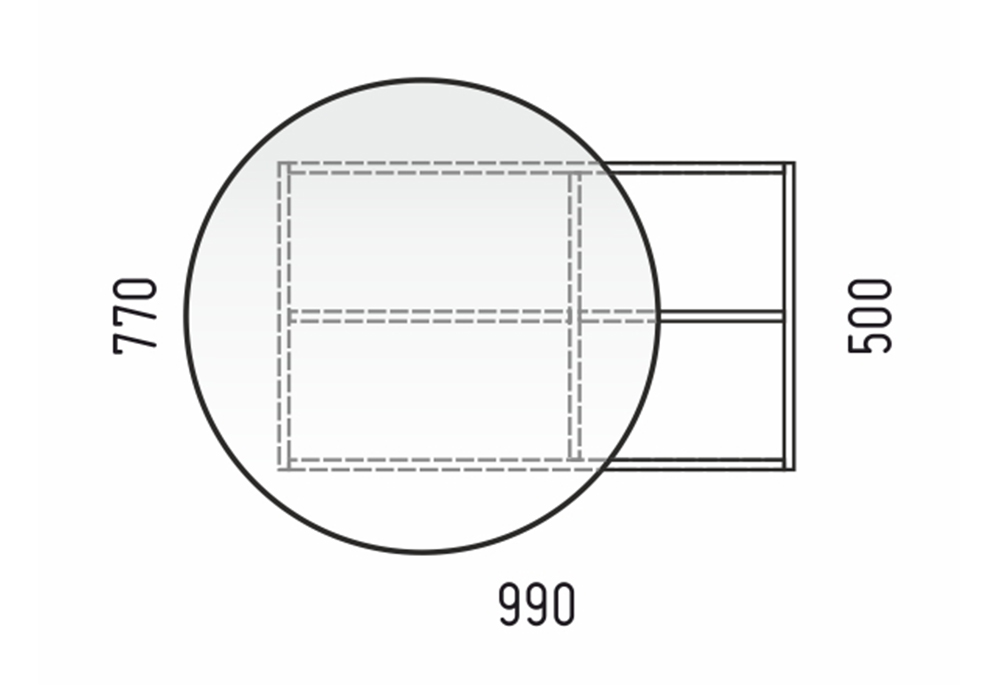 Зеркало-шкаф Форест 99 сонома
