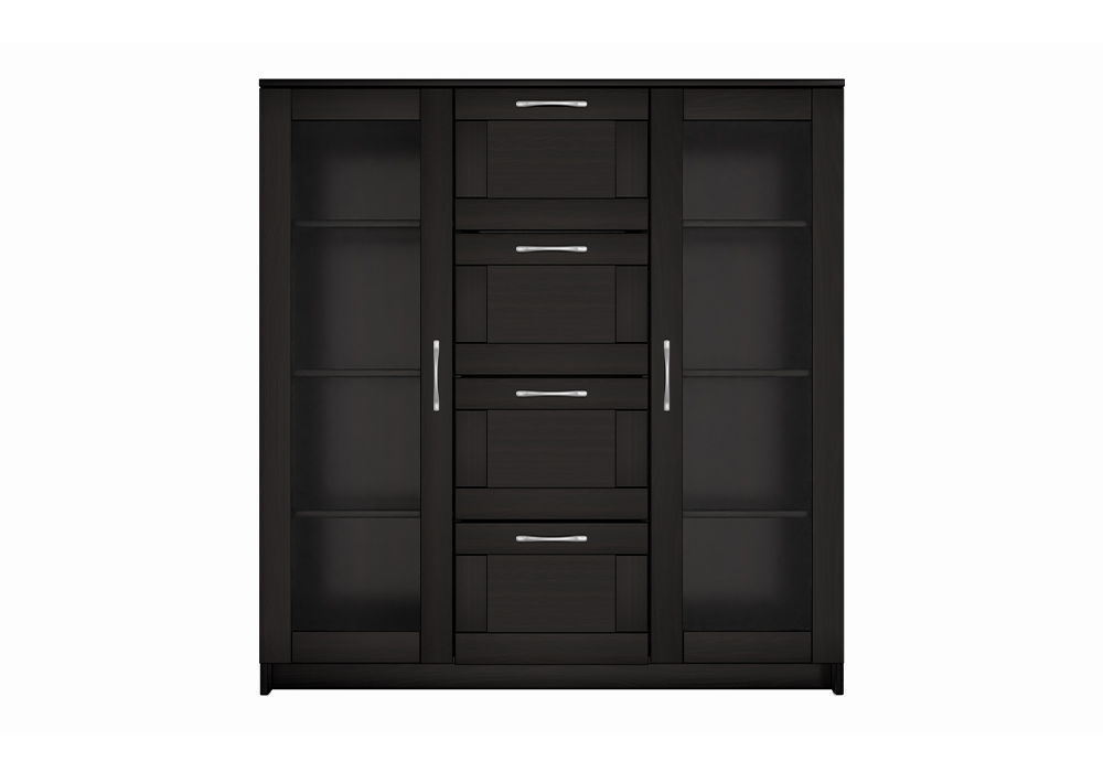 Шкаф-витрина Сириус 4 ящика дуб венге