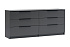 Комод с 6-ю ящиками Тивина графит серый