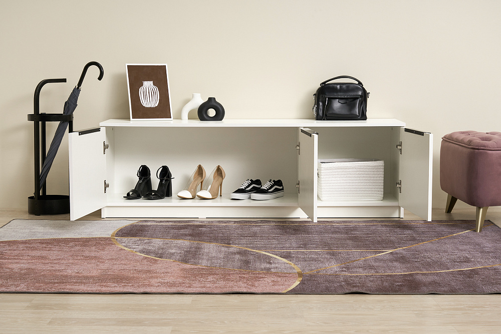 Тумба 3-х створчатая Тивина белый текстурный