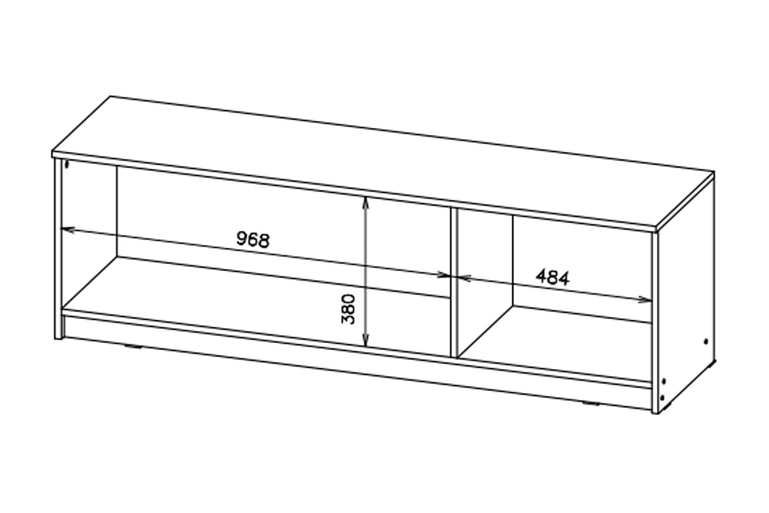Тумба 3-х створчатая Тивина белый текстурный