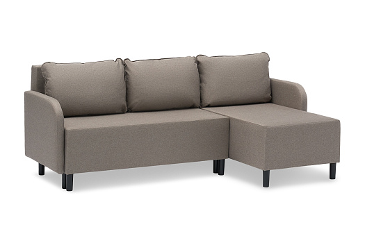 Диван угловой еврокнижка Вельке рогожка бежевая