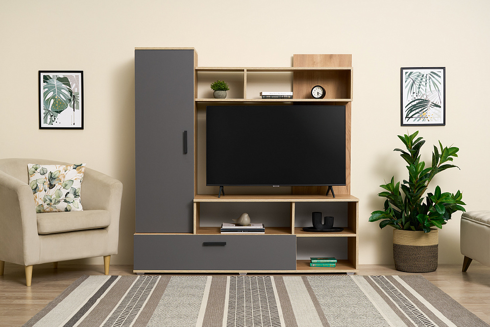 Гостиная Мини дуб крафт / графит