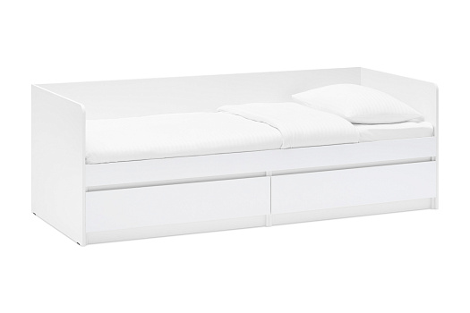 Кровать Челси 0.8 м белый / белый глянец