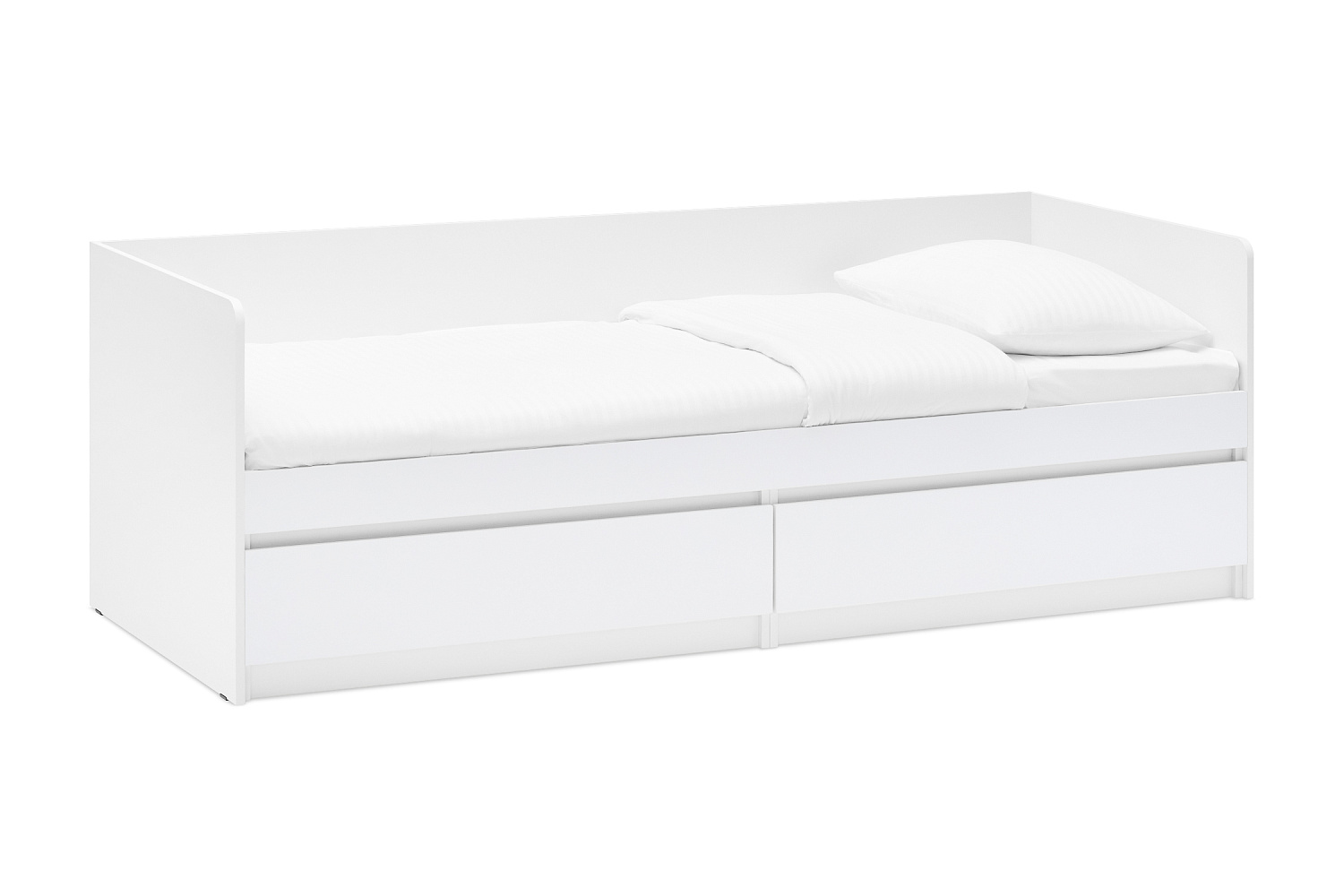 Кровать Челси 0.8 м белый / белый глянец