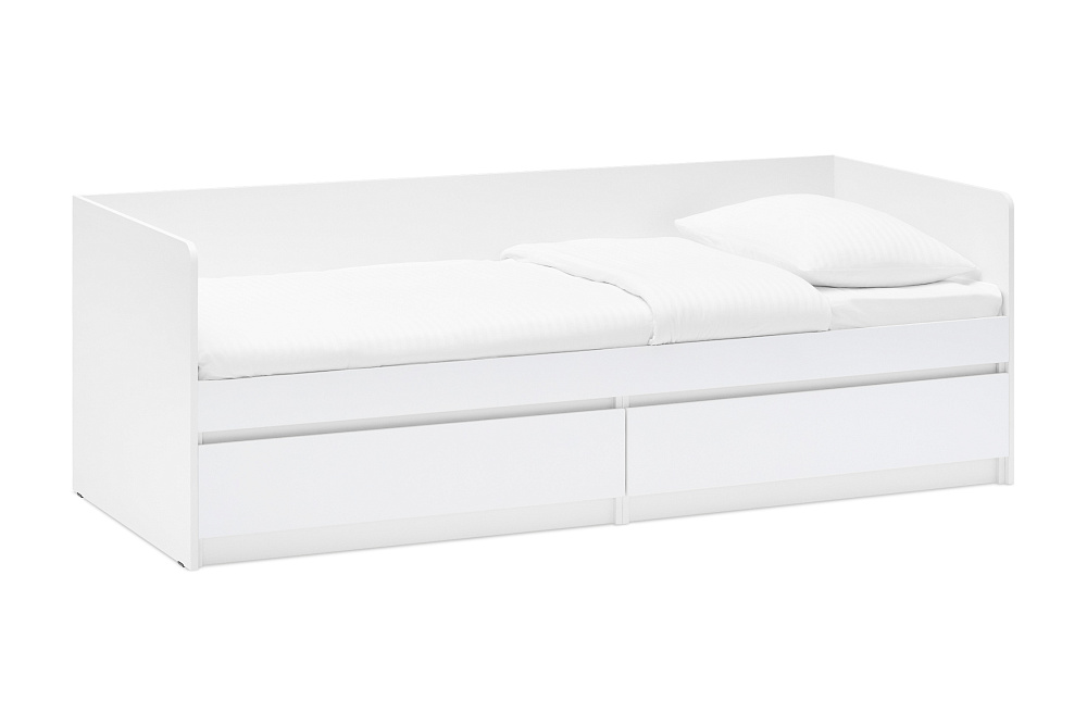 Кровать Челси 0.8 м белый / белый глянец