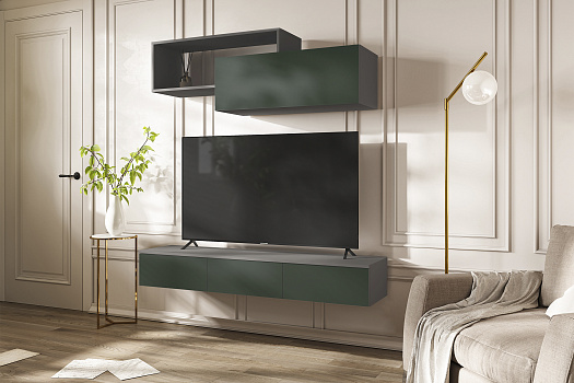 Гостиная Норд №2 графит / изумрудный