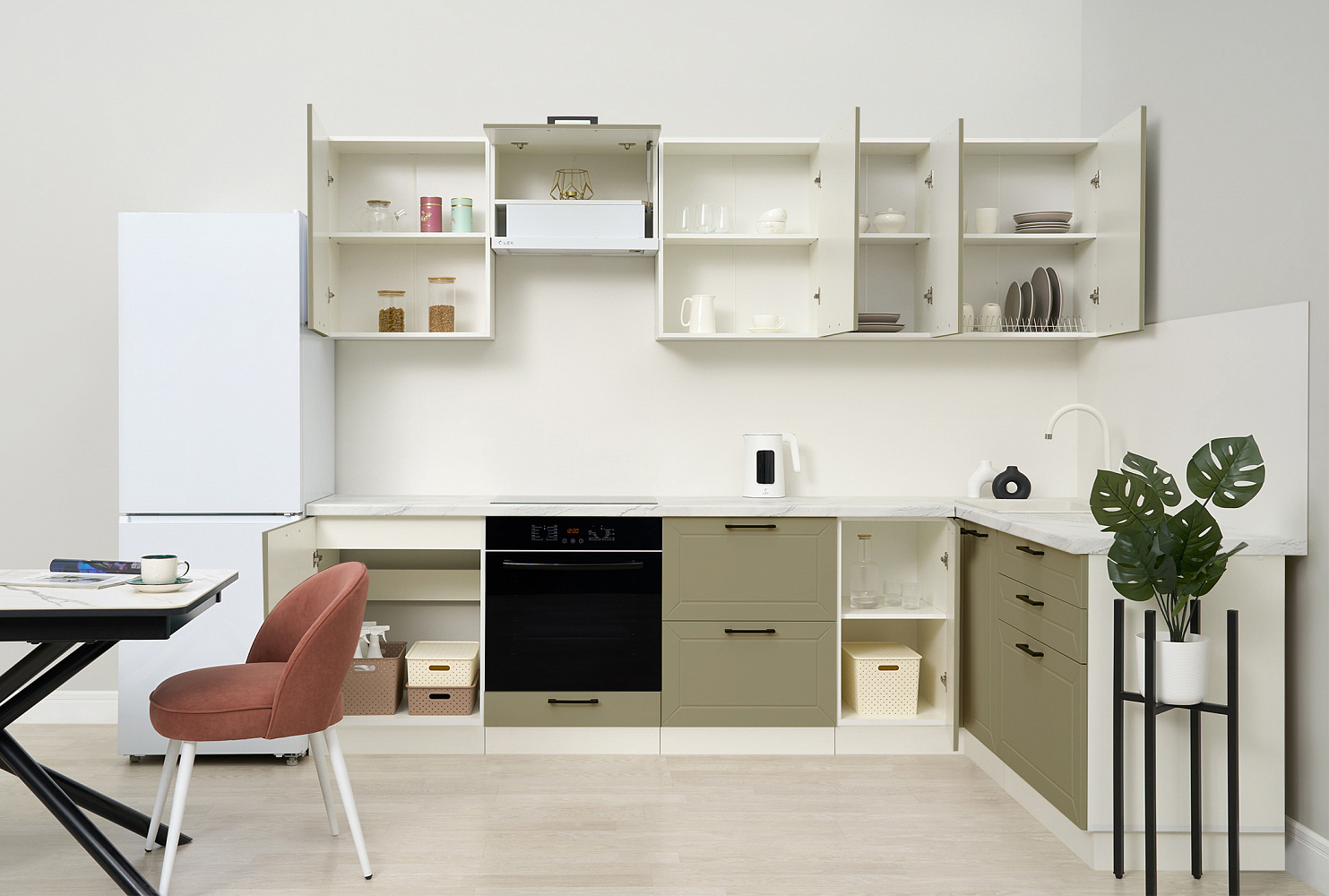 Модульная кухня Кельн софт хаки