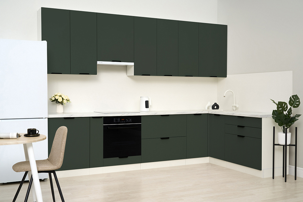 Модульная кухня Норд софт пихтовый зеленый
