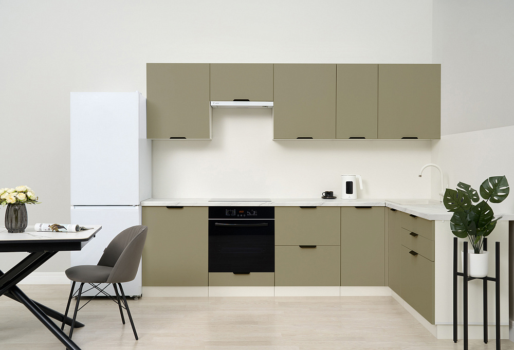 Модульная кухня Норд софт хаки