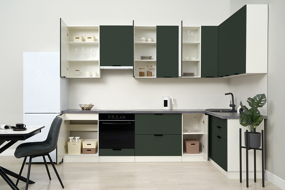 Модульная кухня Норд Line софт пихтовый зеленый