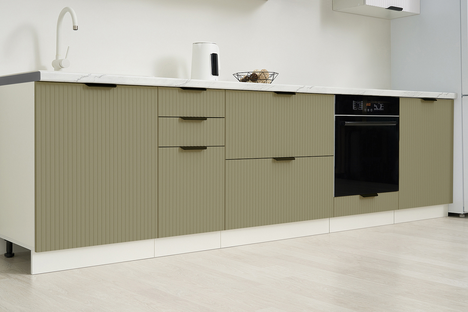 Модульная кухня Норд Line софт хаки