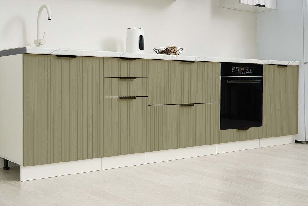 Модульная кухня Норд Line софт хаки