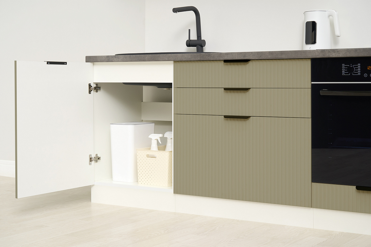 Модульная кухня Норд Line софт хаки