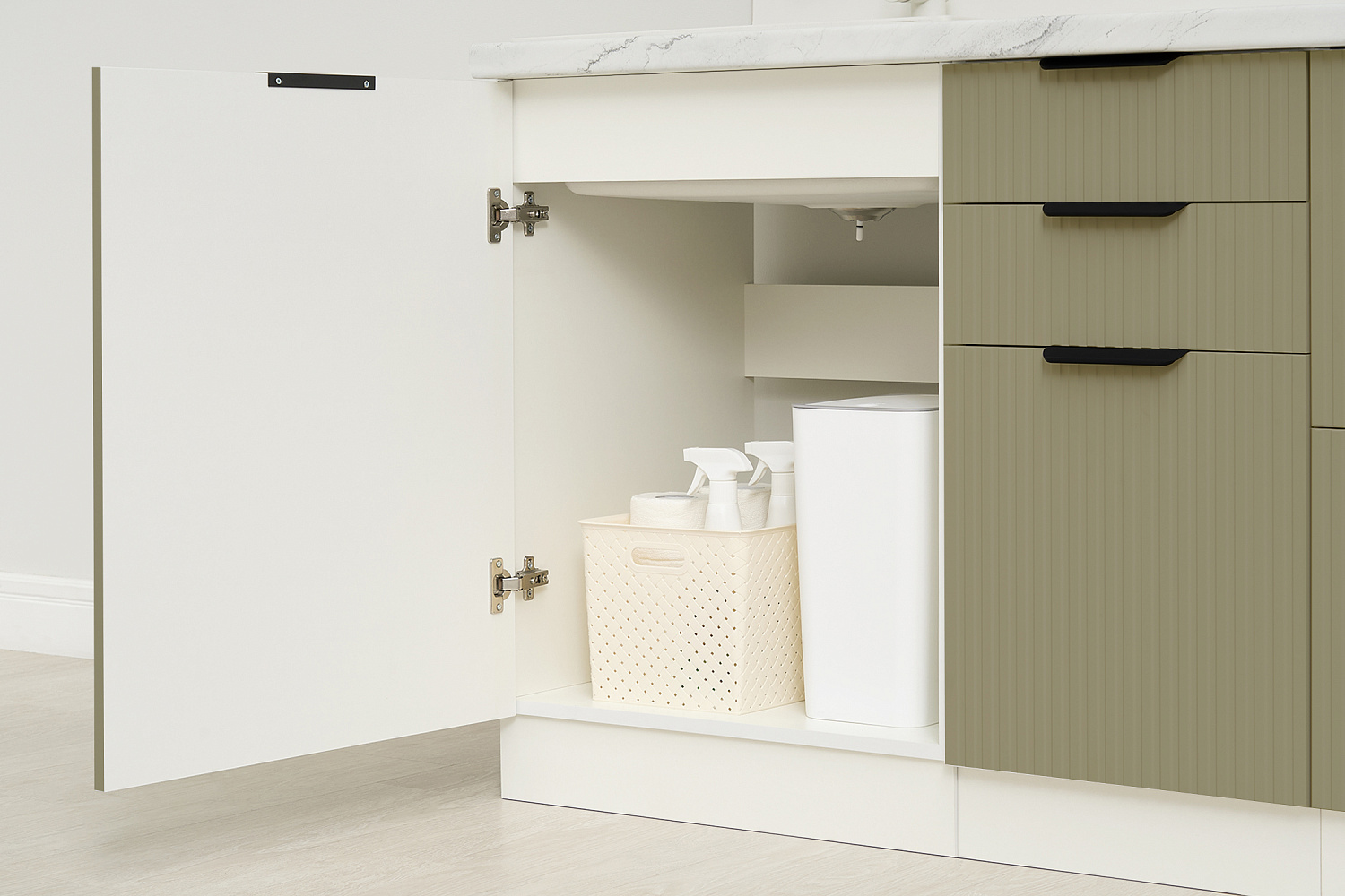 Модульная кухня Норд Line софт хаки