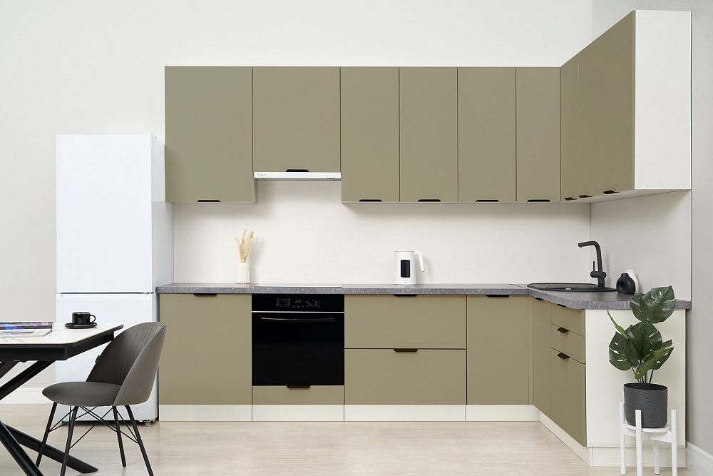 Модульная кухня Норд софт хаки