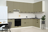 Модульная кухня Норд Line софт хаки