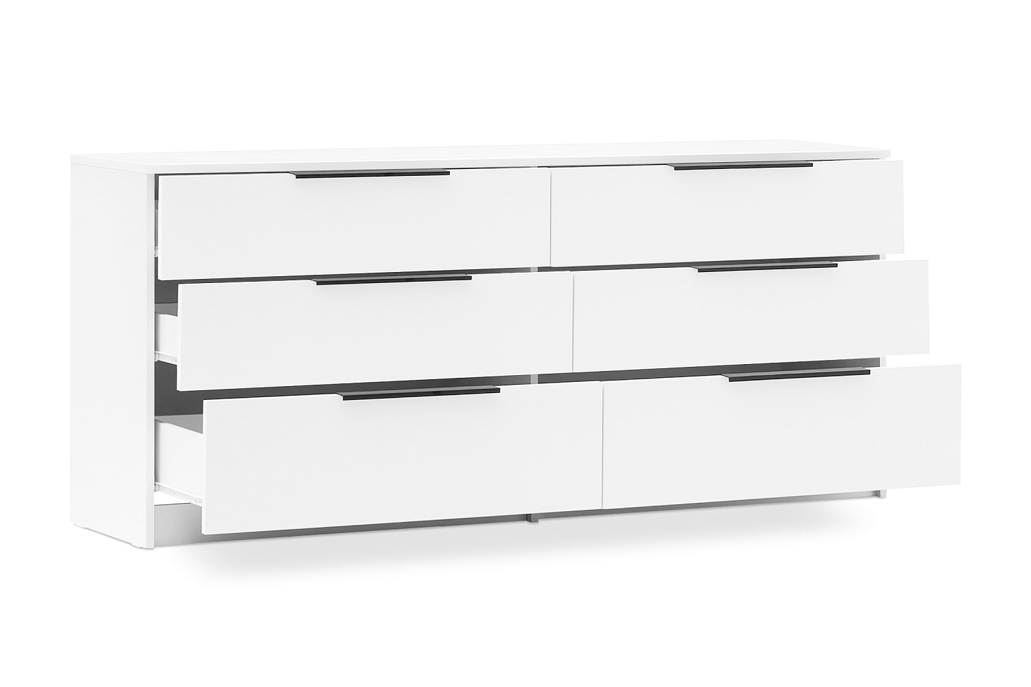 Комод с 6-ю ящиками Тивина белый текстурный