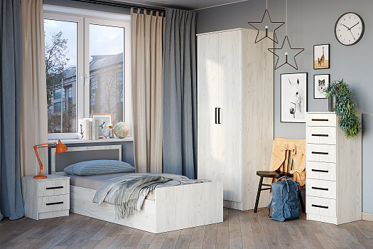 Спальня Фиеста дуб крафт белый