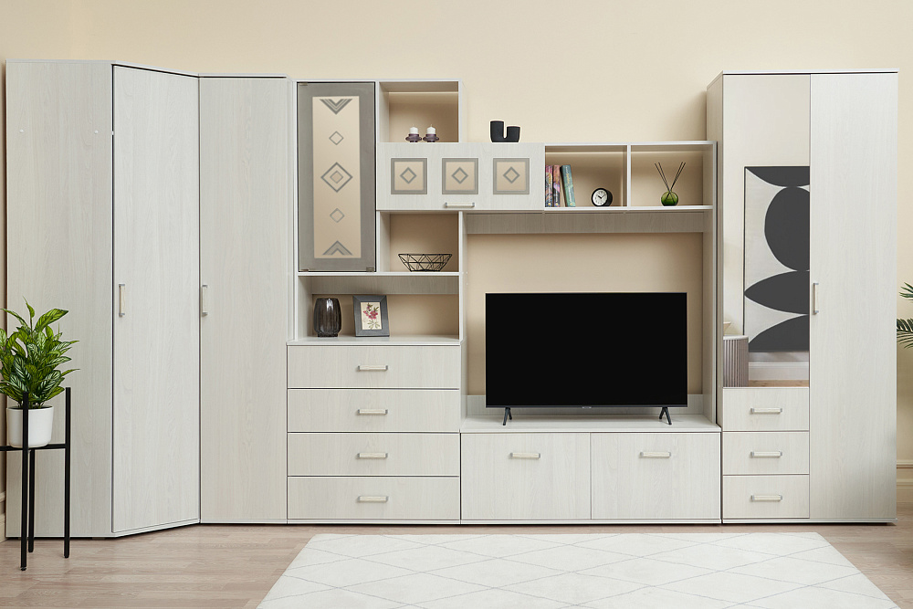 Стенка Белла ясень белый