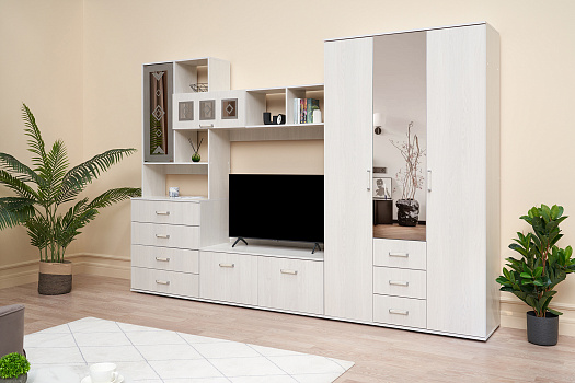 Гостиная Белла №4 ясень белый